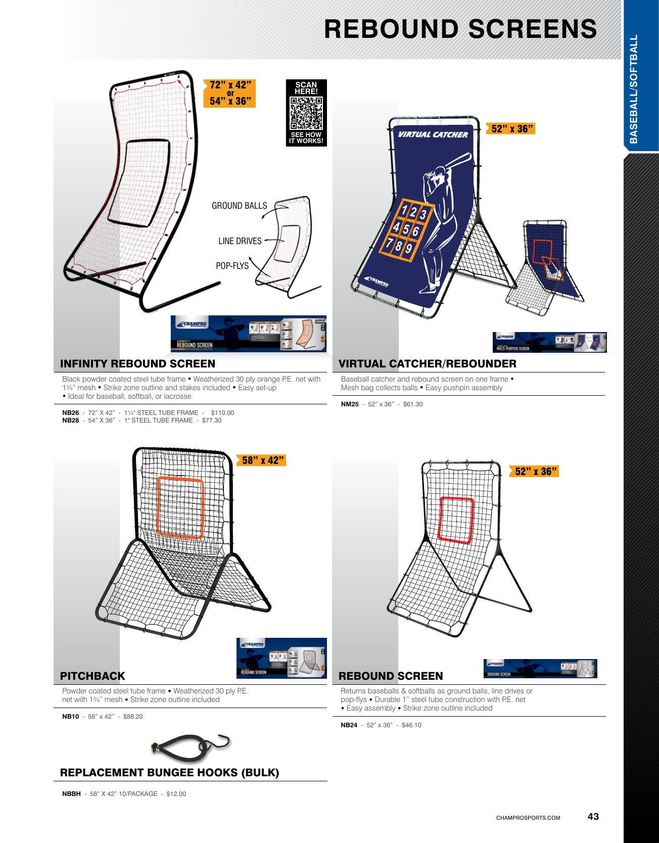 champro infinity rebound screen
