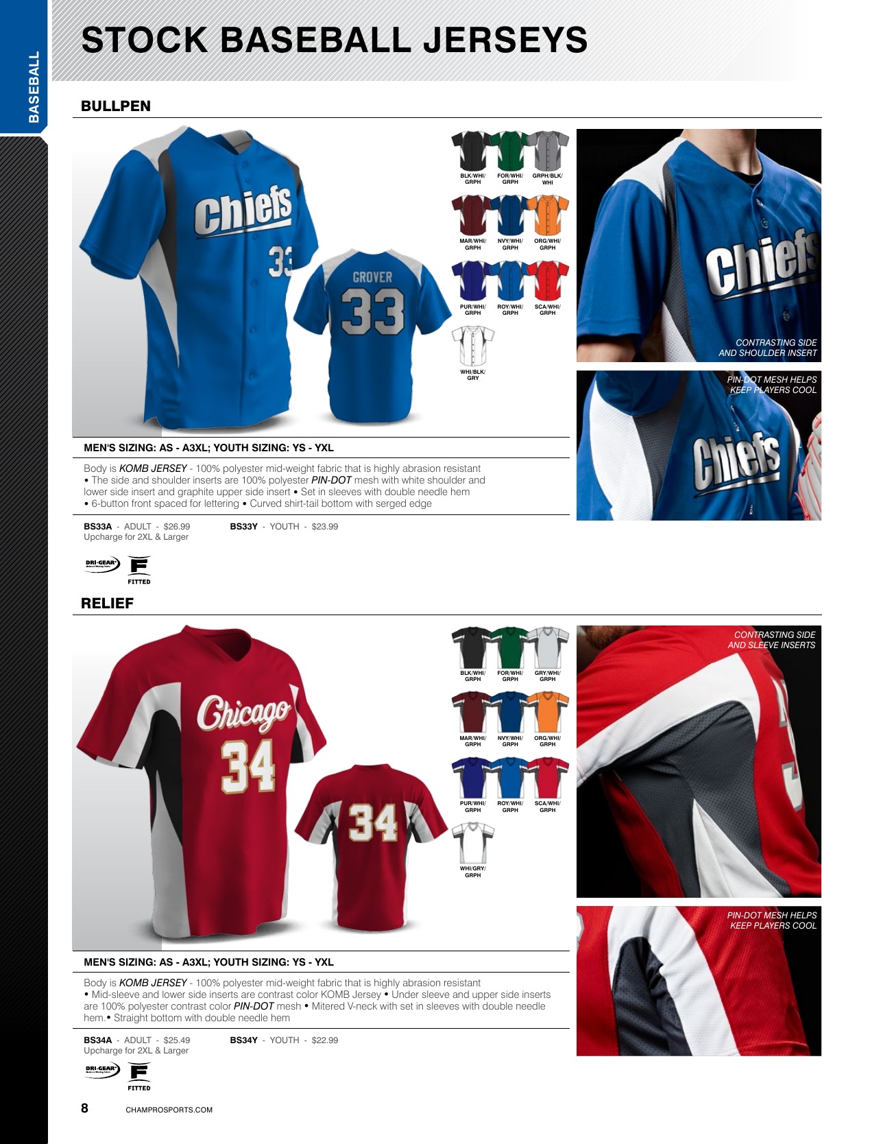 Champro Reliever Sleeveless Youth Baseball Jersey 