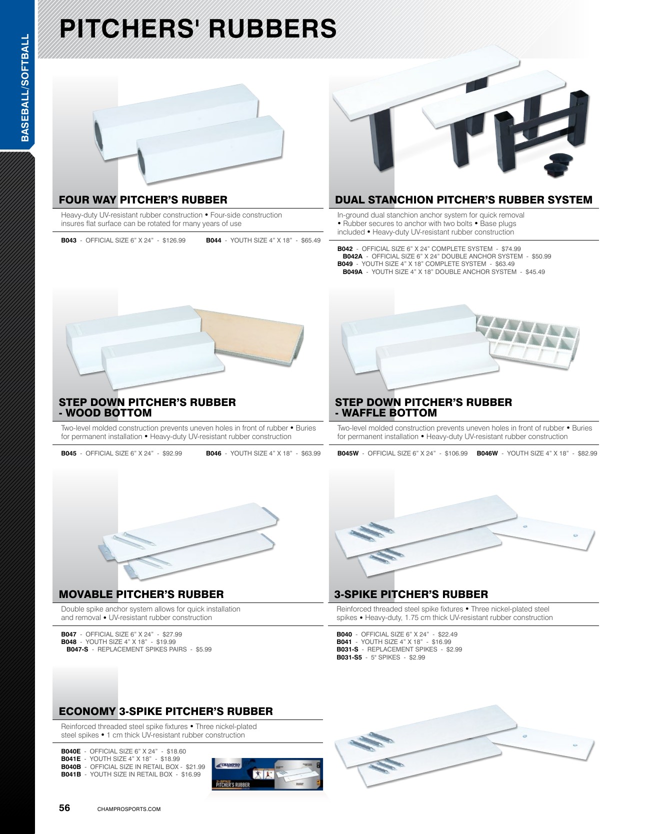 Little League Baseballs Champro Youth 3-Spike Pitcher S Rubber... Baseball  Bases For Yard, image size:1304x1668