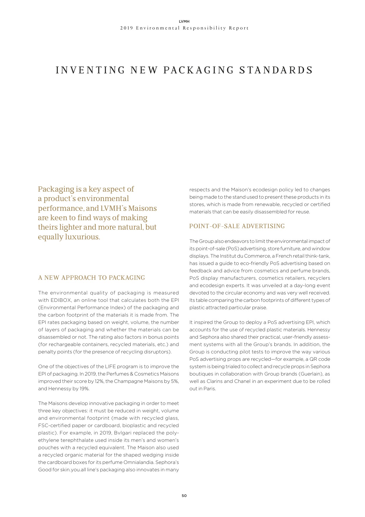 LVMH - 2019 Environmental Responsibility Report